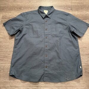 L.L.Bean Shirt Mens Large Blue‎ Button Up Canvas Work Utility Outdoor Pocket